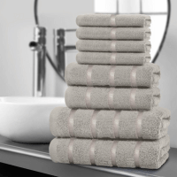 8 Piece Boston Towel Bale Set Silver