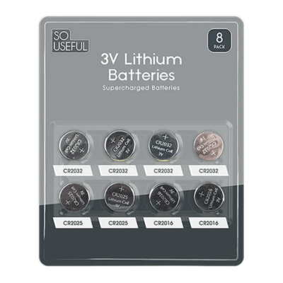 3V Lithium Batteries 8 Pack