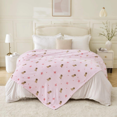 Fun Design Flannel Throw - Puppy 230cm x 230cm