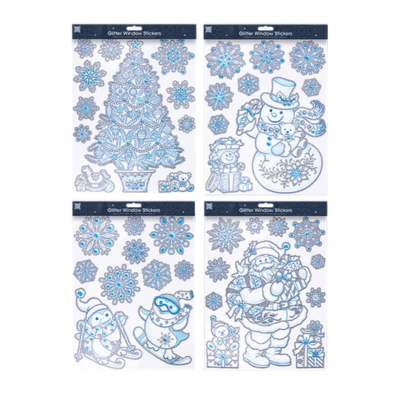 Christmas Glitter Window Stickers