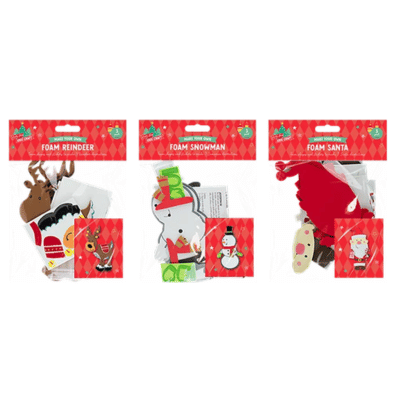 Christmas Foam Craft Characters Assorted