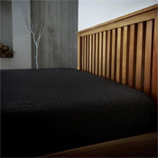 Super Soft Teddy Feel Fitted Bed Sheet Black