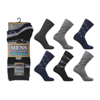 Mens 3 Pack Cotton Collection Socks Mixed Design