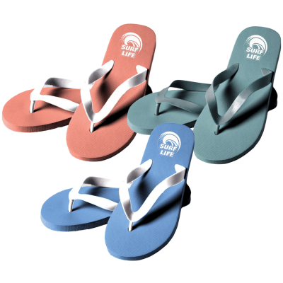 Flip Flop Surf Life Blue/Coral/Teal Adult Sizes 3-8