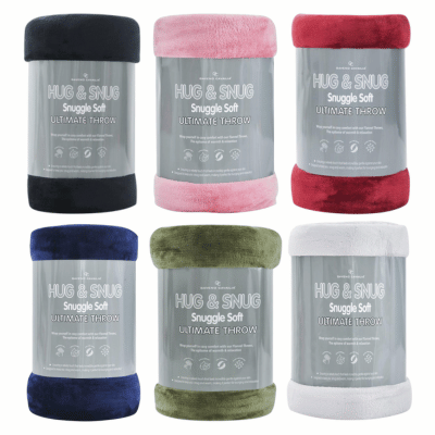 Hug & Snug Snuggle Soft Ultimate Throw Bundle 150cm x 200cm
