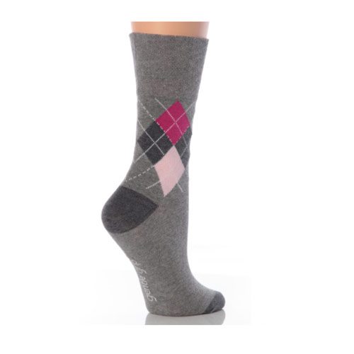Ladies Gentle Grip Socks Diamond Argyle