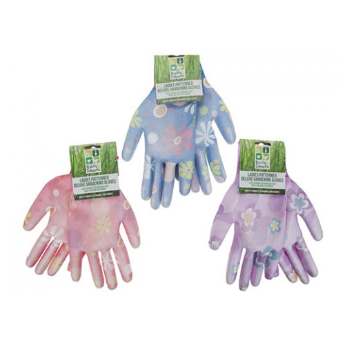 Ladies Patterned Extra Grip Garden Gloves Wholesale Gloves Wholesale Homeware A&K Hosiery
