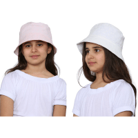 Girls Broderie Anglais Bucket Hat