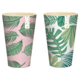 Summer Party Leaf Tall Printed Bamboo Tumbler