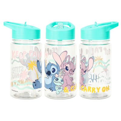 Official Stitch 450ml Bottle With Pop Up Straw