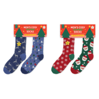 Festive Mens Socks 2 Pairs