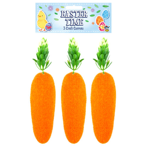 Easter Craft Carrot 15cm 3 Piece Set