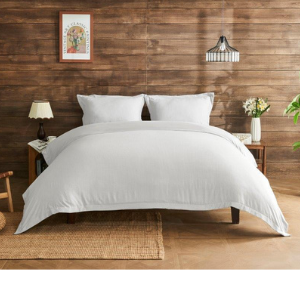 Newry Premium Striped Duvet Set White