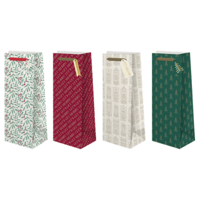 Christmas Foiled Luxury Bottle Bag