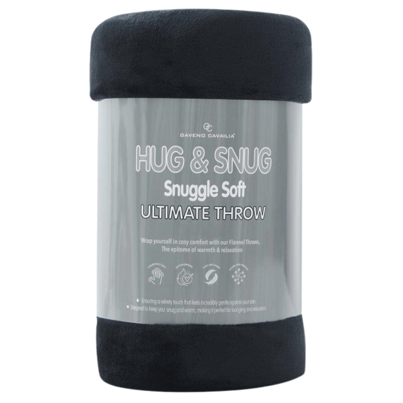 Hug & Snug Snuggle Soft Ultimate Throw - Black