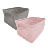 Foldable Canvas Storage Basket With Handles 7 Litre