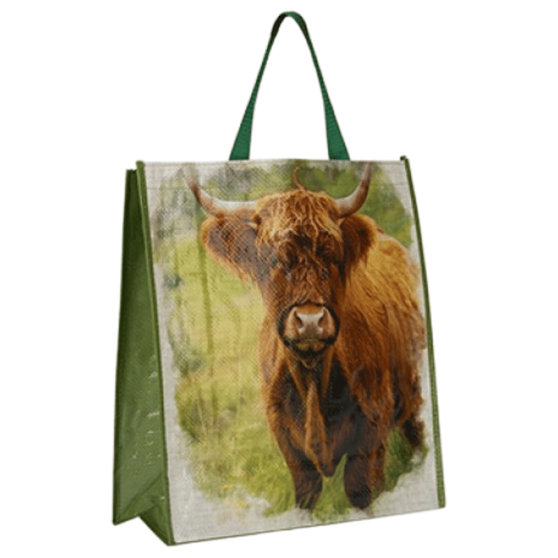 The Homestore Highland Cow Design Shopping Bag