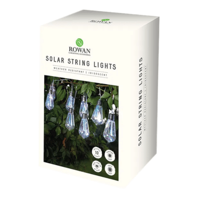 Solar Iridescent Bulb String Lights - 10 Pack