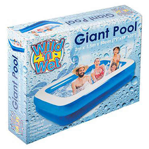 lunvon giant rectangular family pool