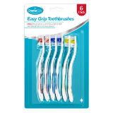 Easy Grip Toothbrushes 6 Pack