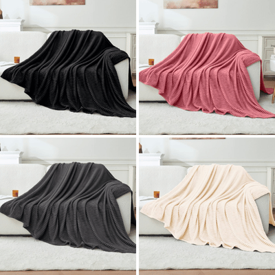 Snoozeville Jacquard Ribbed Throws 200cm x 240cm - Assorted Bundle