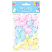 Easter Decorative Glittered Eggs 30 Pack
