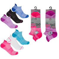 Ladies 3 Pack Work Out Trainer Socks Space Dye