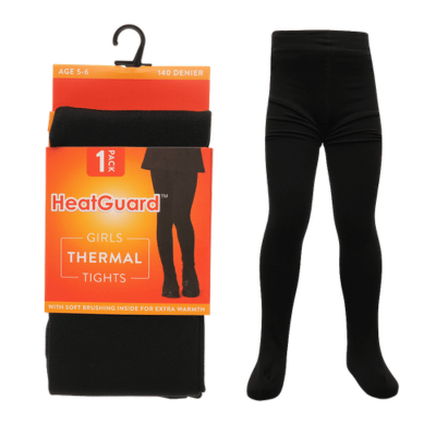 Girls HeatGuard Thermal Tights - Black
