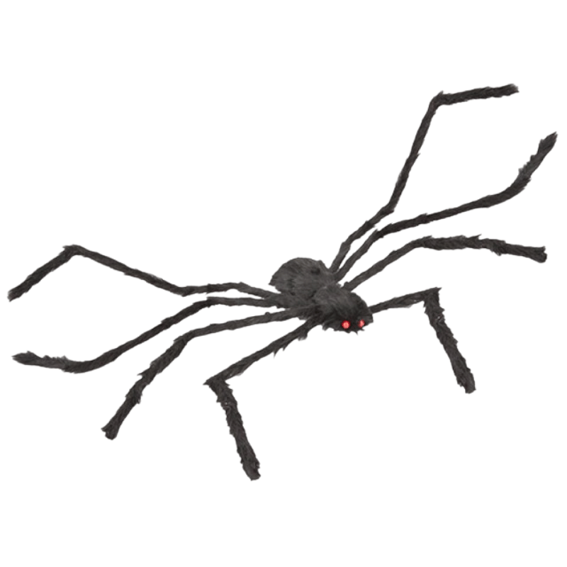 Haunted House Large Black Furry Spider