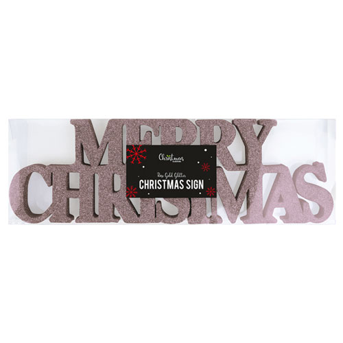 Rose Gold Merry Christmas Sign