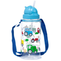 Childrens Shatterproof Tractors Drink Bottle With Strap