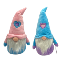 15" Pastel Heart Design Gonk Soft Toy