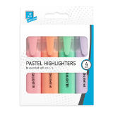 Pastel Highlighters 4 Pack In Box