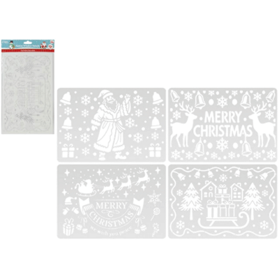 Snow White Window Stencils 20cm x 30cm