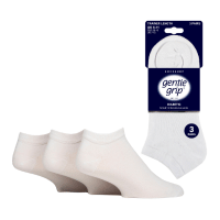 Mens Diabetic Gentle Grip Trainer Socks White