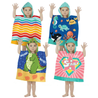 Mini Kids Hooded Poncho Pal Beach Bath Towels 50x100cm