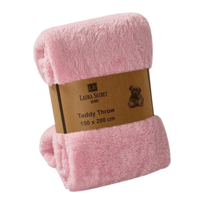 Luxury Soft Teddy Blanket Throw Blush Pink
