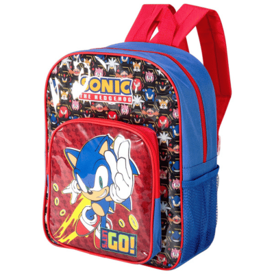 Official Sonic 'Let's Go!' Deluxe Backpack With Front Pocket