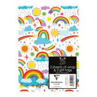 Rainbow Design 2 Sheet Gift Wrap & Tags