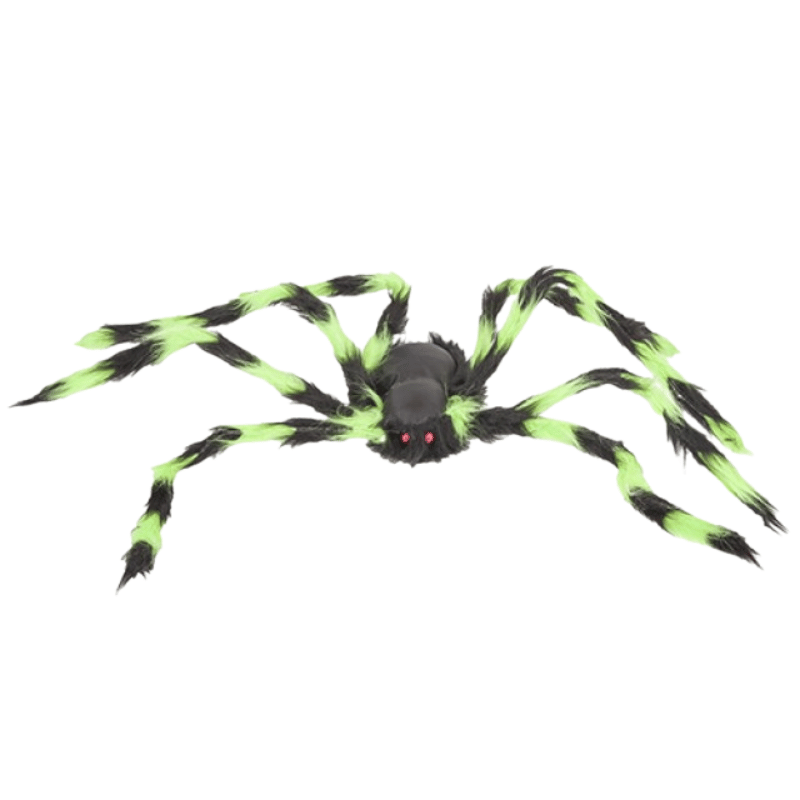 Haunted House Green & Black Scary Spider
