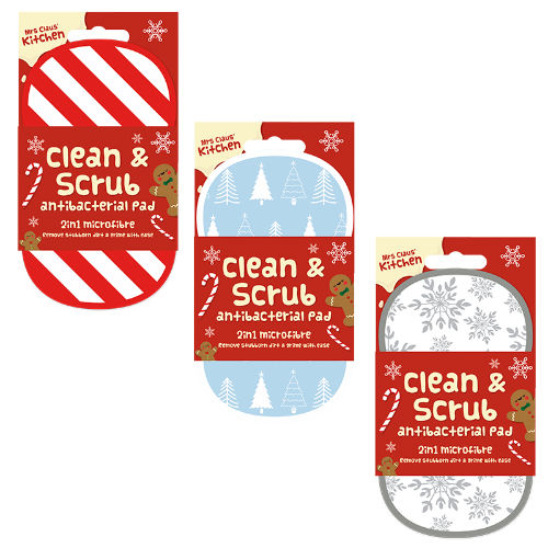 Christmas 2 In 1 Antibacterial Scrubbing Pads