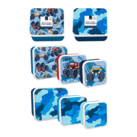 Boys Printed Food Boxes 3 Pack Camo & Monster Trucks