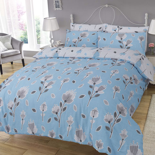 Geo Floral Blue Duvet Set Wholesale Duvet Sets Wholesale Bedding