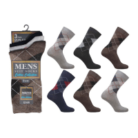 Mens Cotton Collection Suit Socks Argyle