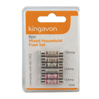 6 Piece Mixed Household Fuse Set