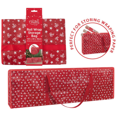 Christmas Wrapping Paper Storage Bag
