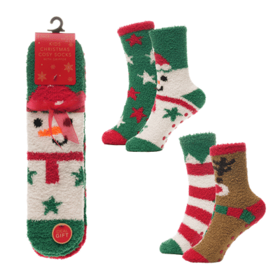 Kids 2 Pack Christmas Cosy Socks