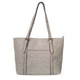 Doreen Buckle Strap Shopper Bag Grey