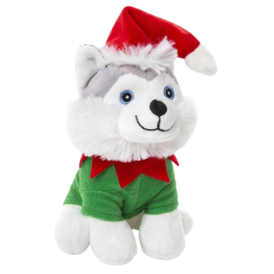 15cm Mini Plush Christmas Husky