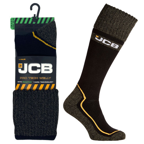 JCB 1 Pair Mens Pro Tech Welly Sock 6-8.5